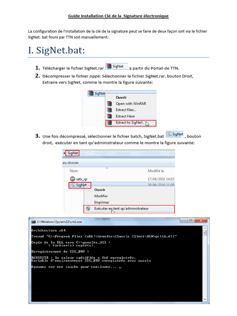 Guide Configuration Signature 2016 | PDF