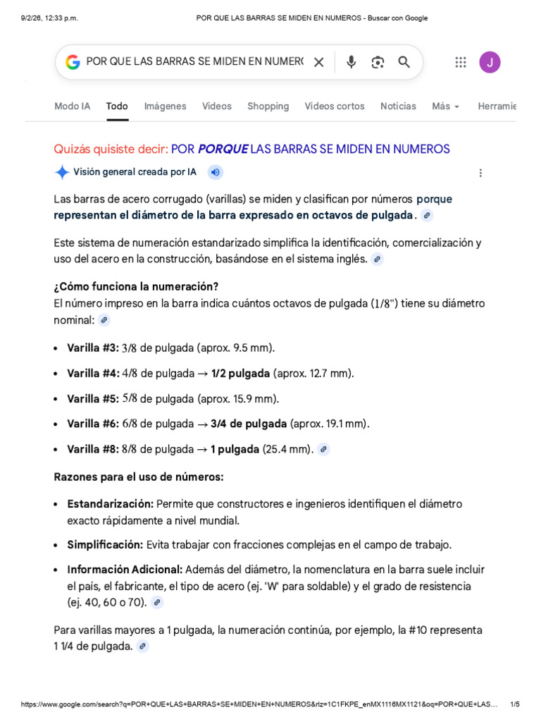 Por Que Las Barras Se Miden en Numeros | PDF | Pulgada