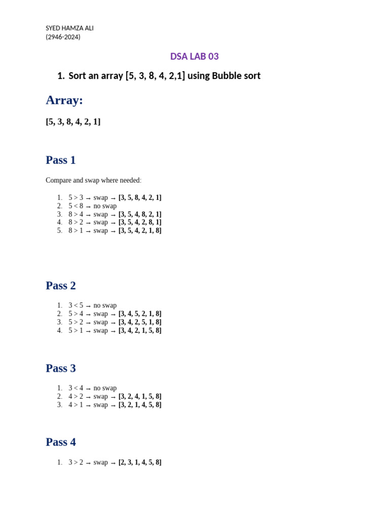 Dsa Lab 03 (2496-2024) | PDF