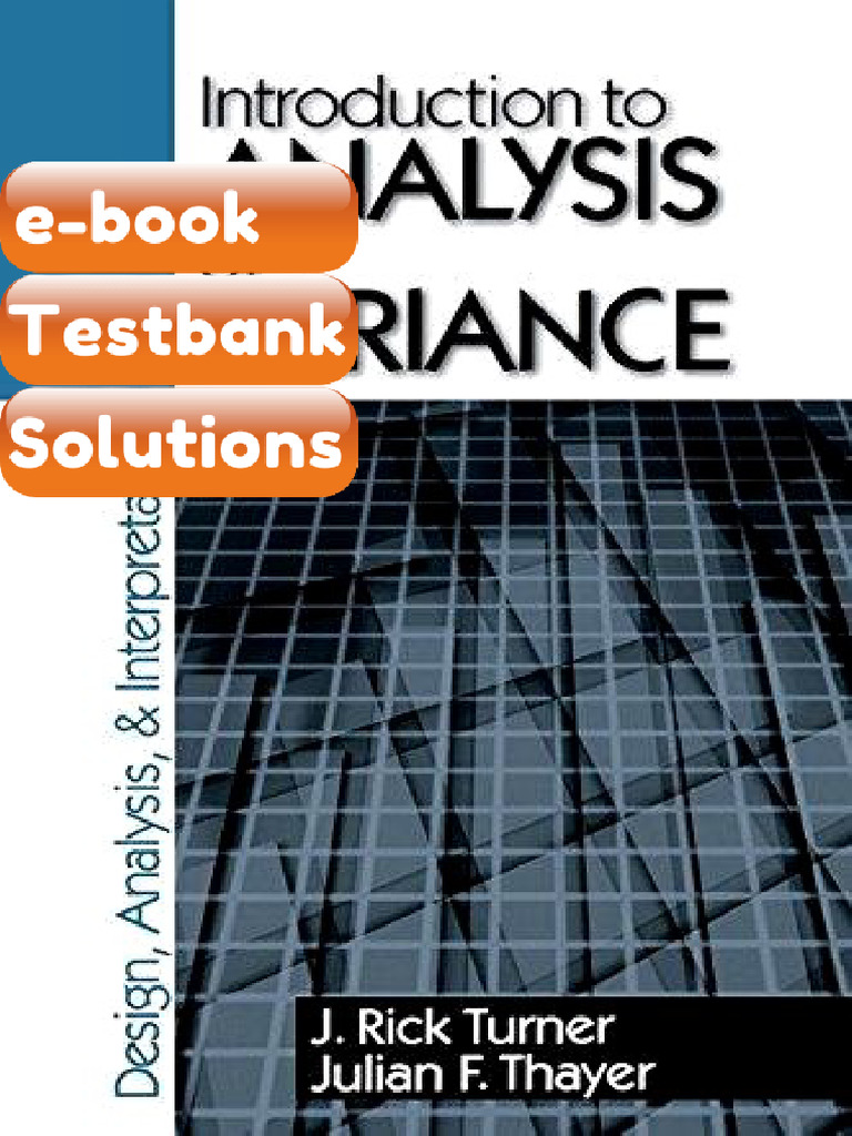 Ebook & Testbank Introduction To Analysis of Variance Design Analyis ...