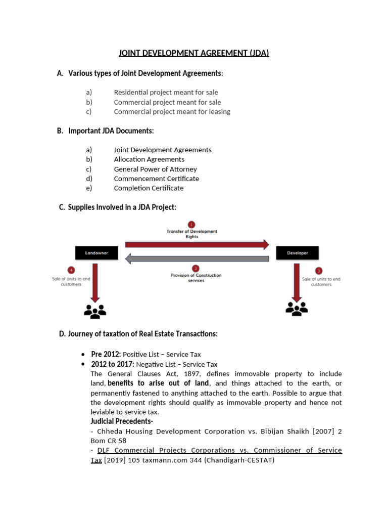 Joint Development Agreement | PDF | Taxes | Taxation