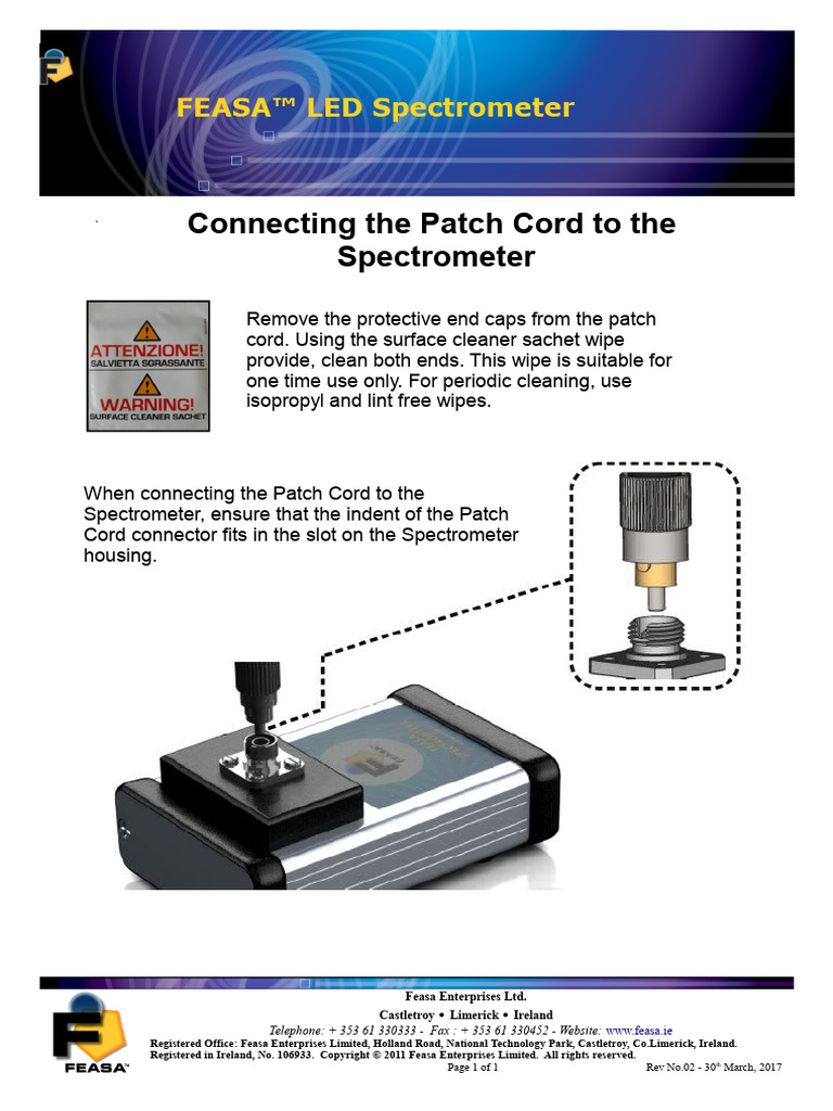 Connecting The Patch Cord | PDF