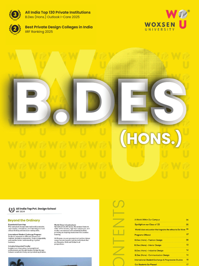 B.Des (Hons) 2026 Brochure | PDF