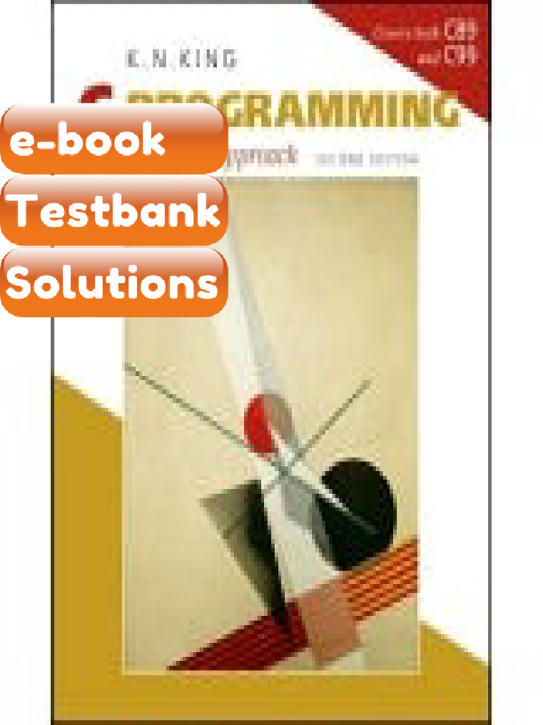 Selected C Programming A Modern Approach 2e Testbank & Ebook | PDF ...