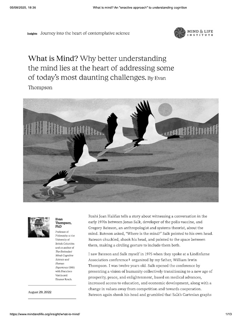 Thompson, Evan. 2002. What Is Mind | PDF