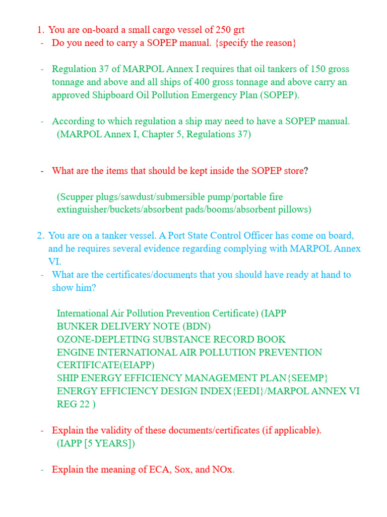Wet and Dry Cargo HNC Questions | PDF | Shipping