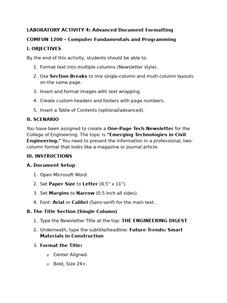 MS Word Activity 4 | PDF | Page Layout | Microsoft Word