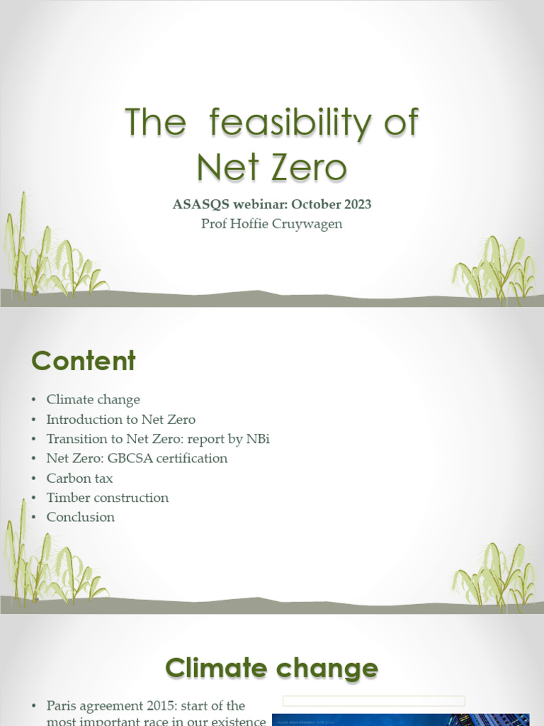 The Feasibility of Net Zero | PDF | Waste | Carbon Tax