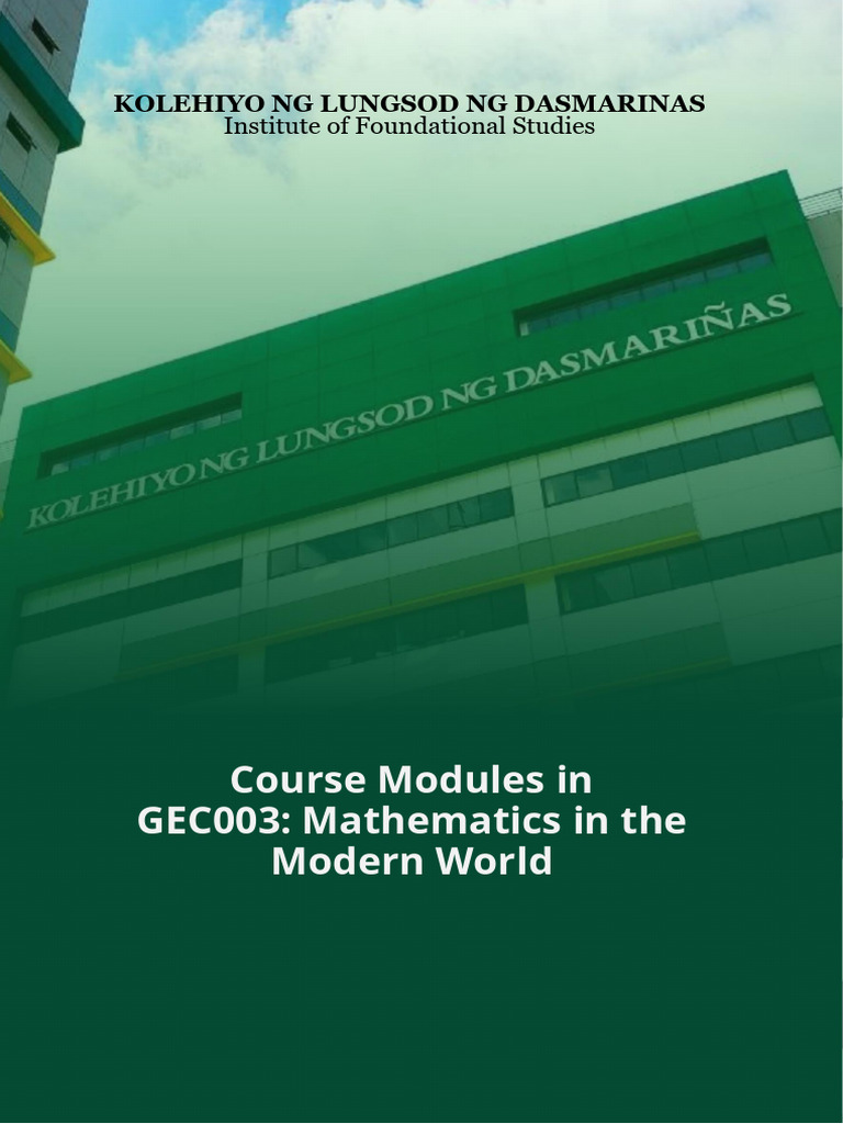 GEC003 Module 2 Part 1 | PDF | Set (Mathematics) | Variable (Mathematics)