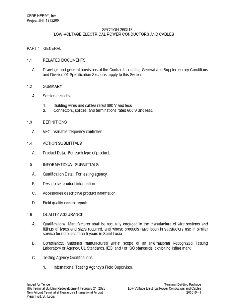 Low-Voltage Electrical Power Conductors and Cables | PDF | Electrical ...