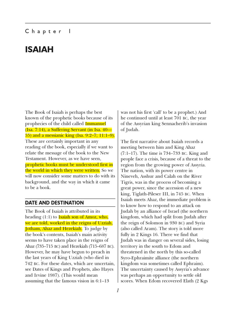 Mcconville On Isaiah | PDF | Isaiah | Book Of Isaiah