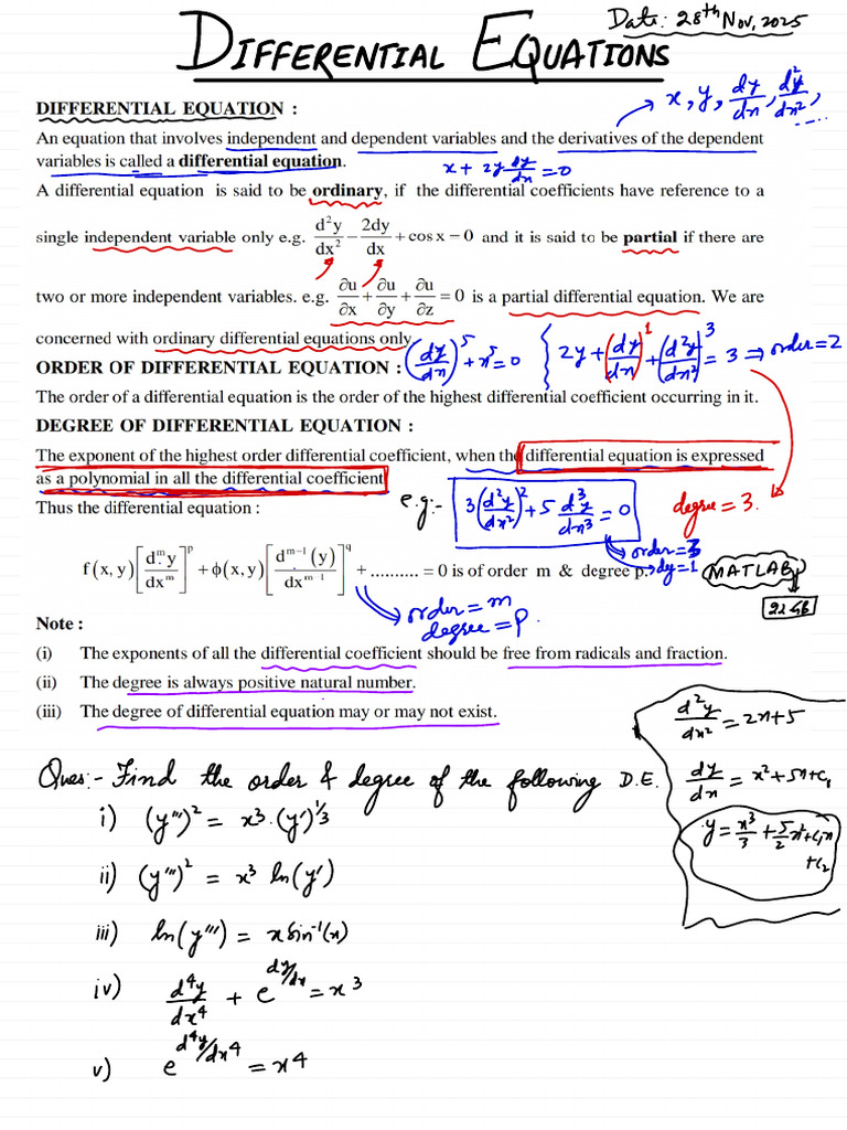 Differential Equations. | PDF