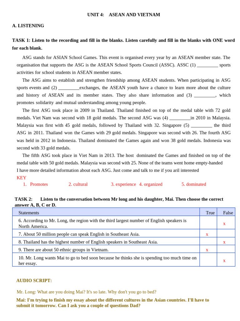 ĐỀ CƯƠNG UNIT 4 GV | PDF | Southeast Asia | Malaysia