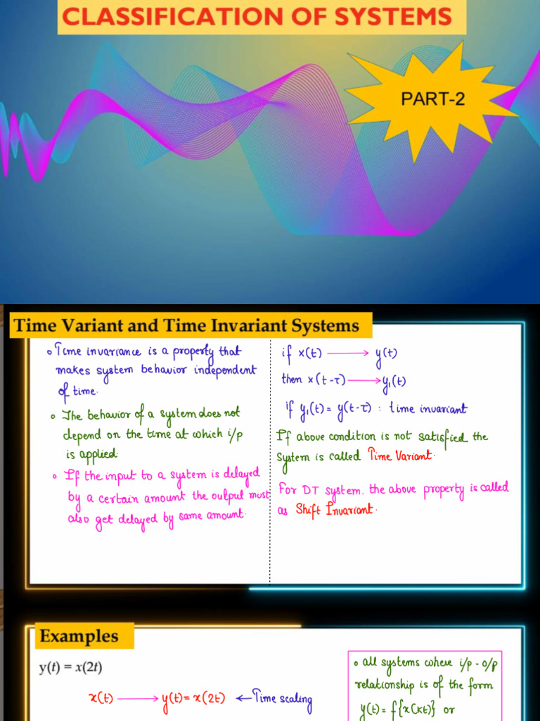 Lecture-13 Classification of Systems Part-02 | PDF