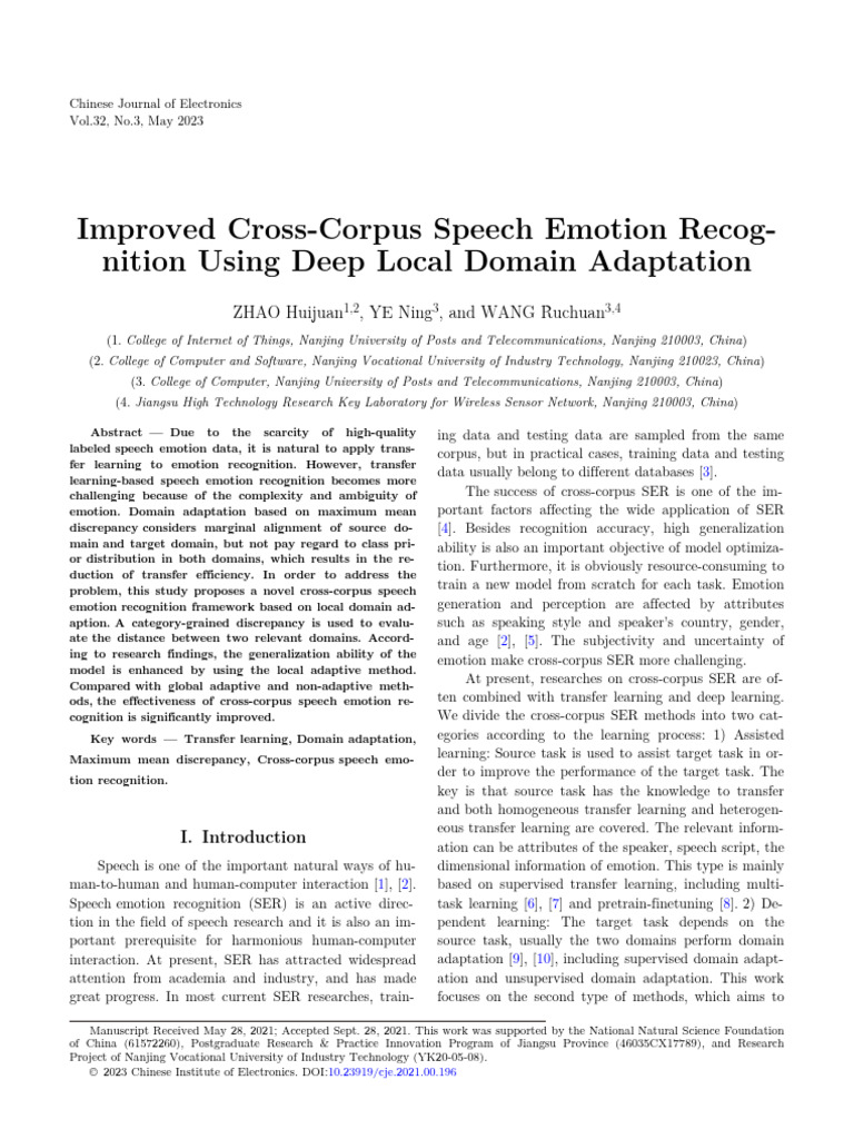 Improved Cross-Corpus Speech Emotion Recognition Using Deep Local ...