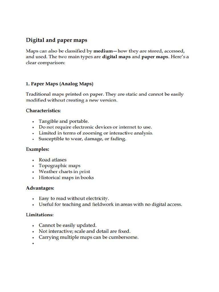 Digital and Paper Maps | PDF