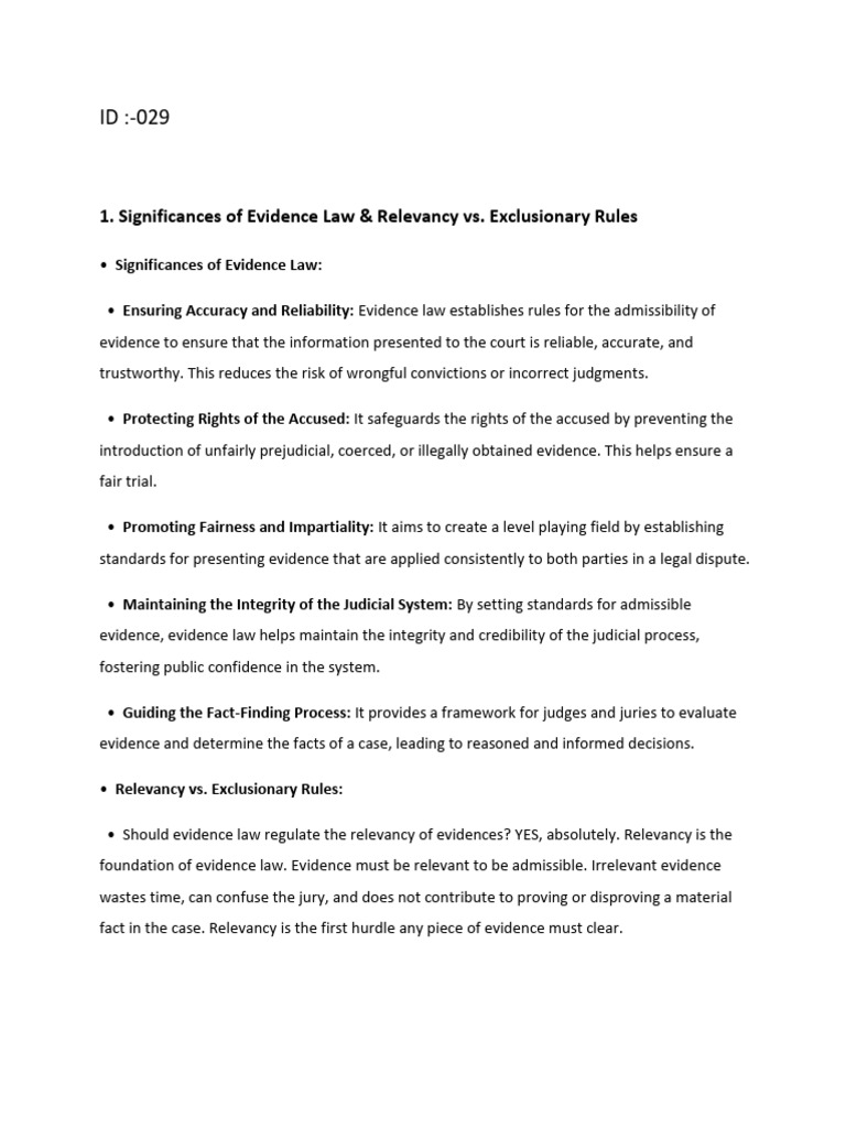 Title - Evidenc-WPS Office | PDF | Evidence (Law) | Political Law