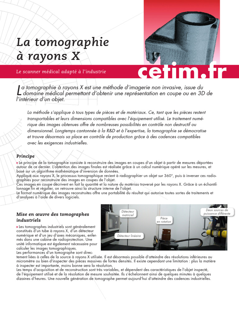 16 Notice TechniqueLa Tomographie À Rayons X PDF — free download
