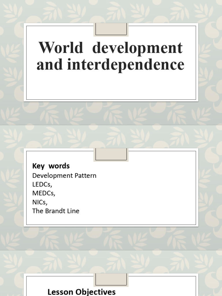 World Development Pattern Ppt-1 | PDF | Developing Country | Gross ...