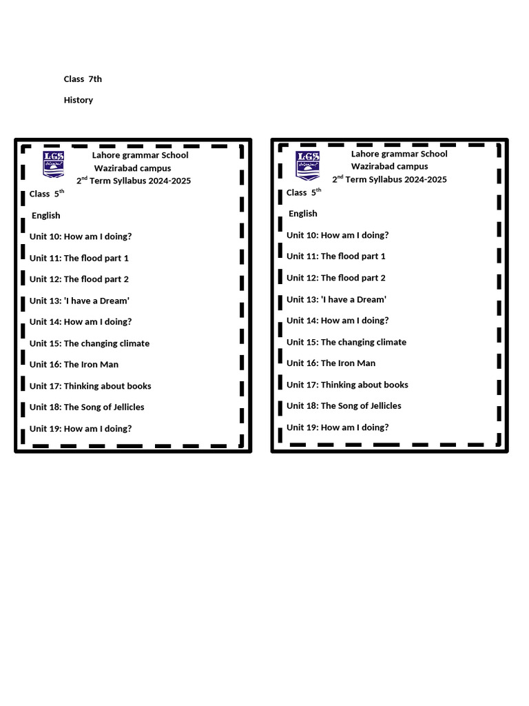 5 Class Eng | PDF