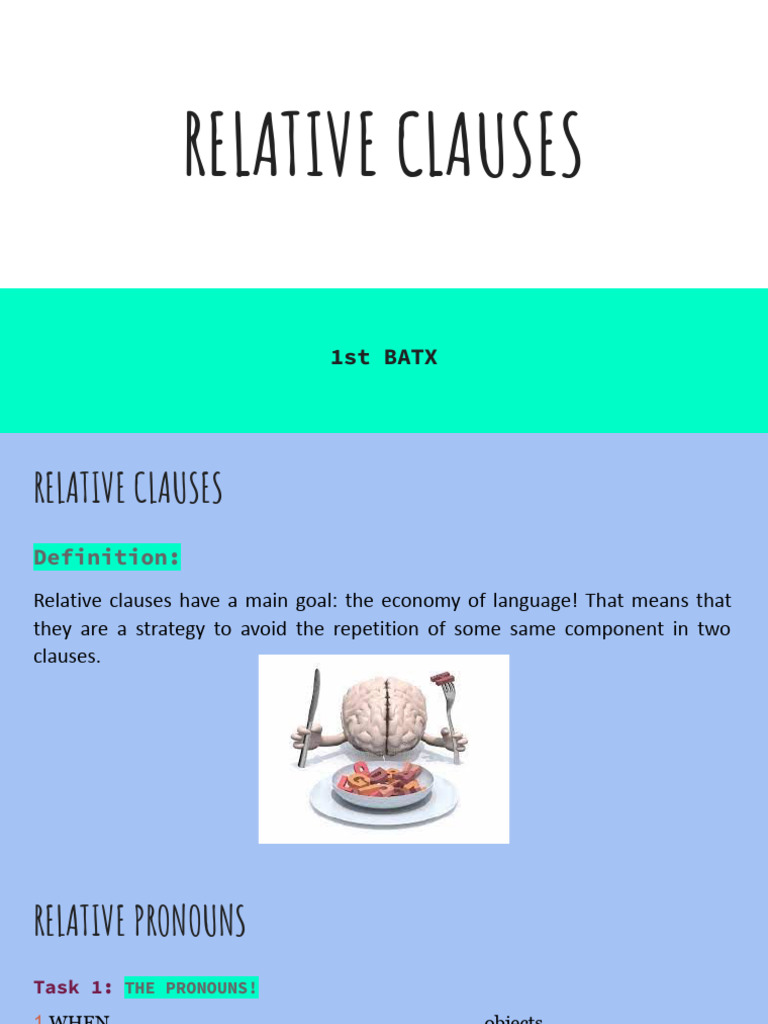 Theory Relative Clauses | PDF | Pronoun | Clause