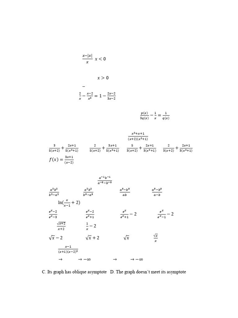 Maths Worksheet 2 For Remedial 2015 | PDF | Asymptote | Function ...