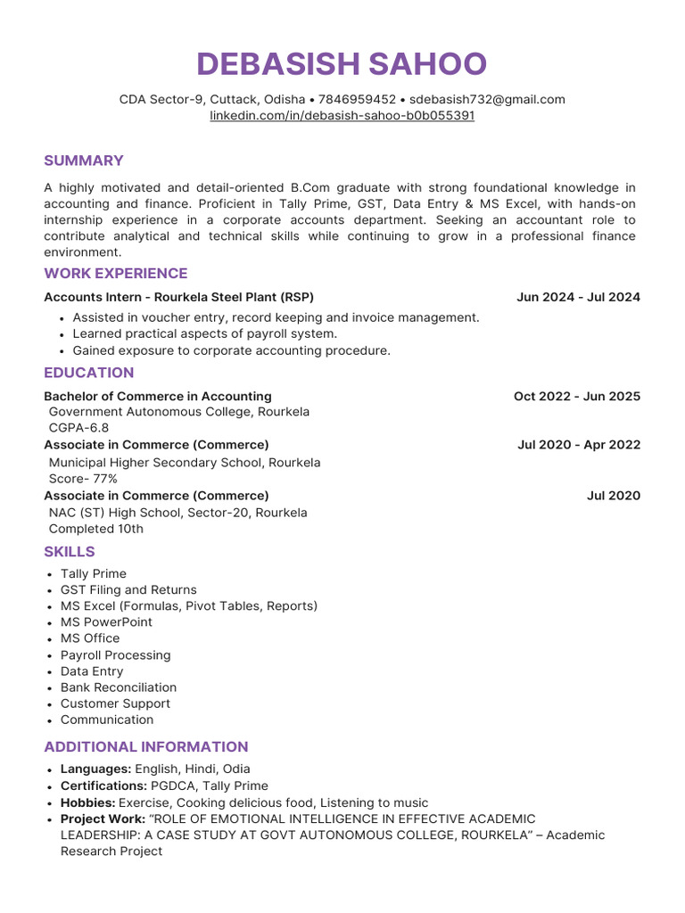 Deba Resume | PDF