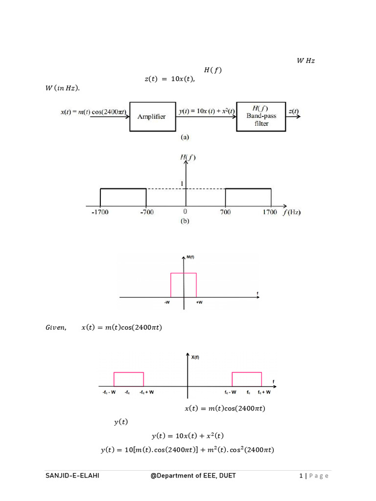 Solution To Practice Problem - 3 of Lecture-8 | PDF | Bandwidth (Signal ...