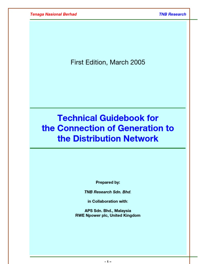 TNB Generation Connection Guide | PDF | Electric Power Transmission ...