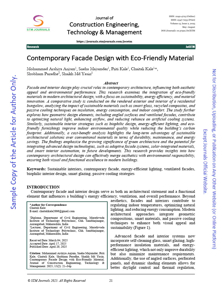 (21-34) Contemporary Facade Design | PDF | Efficient Energy Use ...
