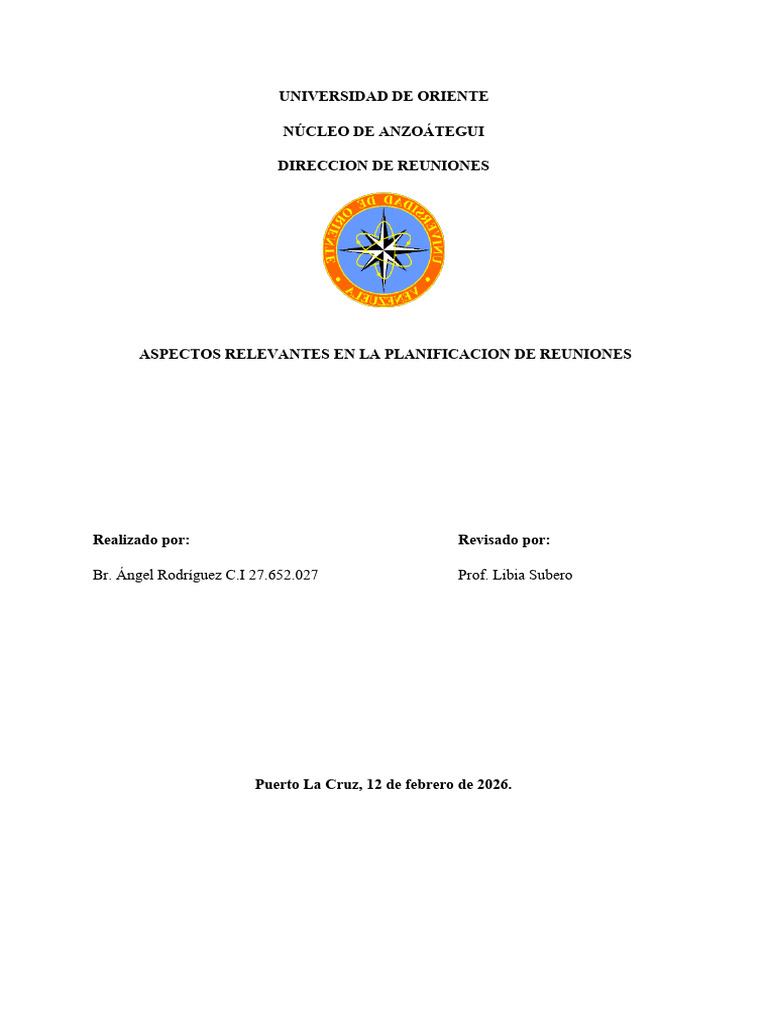 1er Dir. Reun | PDF | Planificación