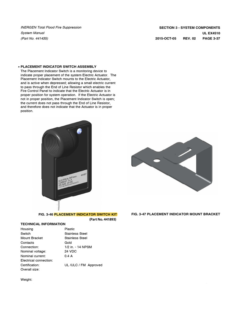 Section 3 - System Components UL EX4510 2015-OCT-05 REV. 02 PAGE 3-37 | PDF