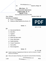 (WWW - Entrance-Exam - Net) - Punjab Technical University BBA Ist Semester-Organizational Behaviour Sample Paper 1