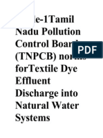 Table-1Tamil Nadu Pollution Control Board (TNPCB) Norms Fortextile Dye Effluent Discharge Into Natural Water Systems