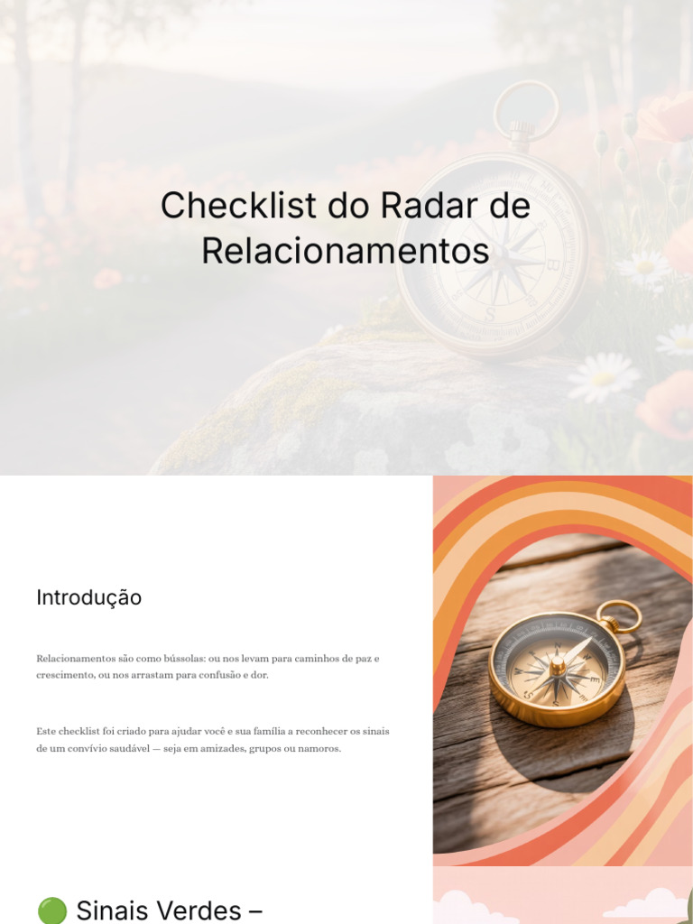 Checklist Do Radar de Relacionamentos | PDF