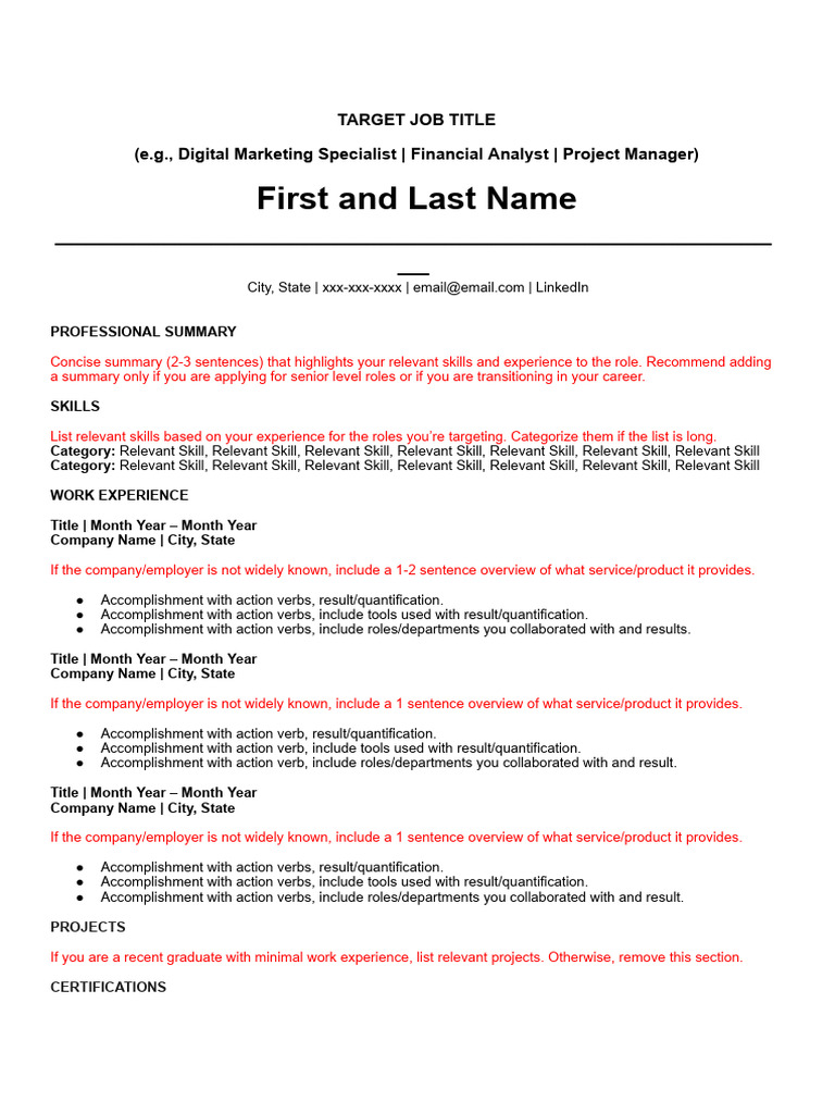 ATS Friendly CV Template | PDF | Résumé
