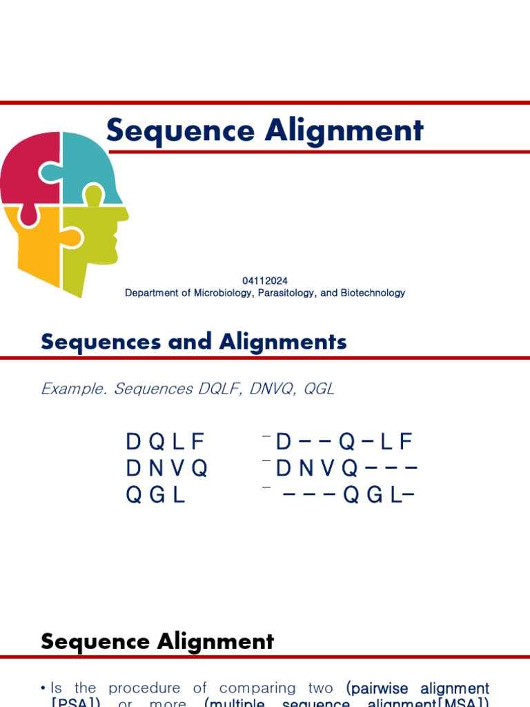 BLS 310 - Sequence Alignment - 04112024 | PDF | Sequence Alignment ...