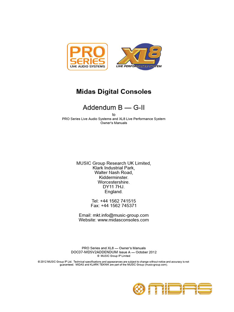 Midas Logiciels Generation II Toutes Consoles Manuel en | PDF | License ...