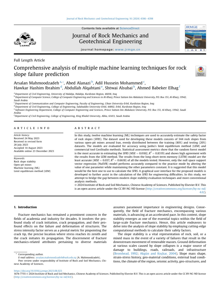 Comprehensive Analysis of Multiple Machine Learning Techniques For Rock ...