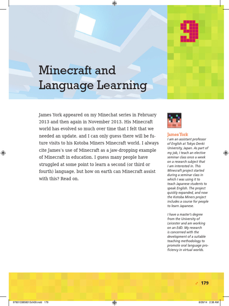 Minecraft and Language Learning | PDF | Minecraft