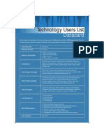 Technology Uers List Datacard