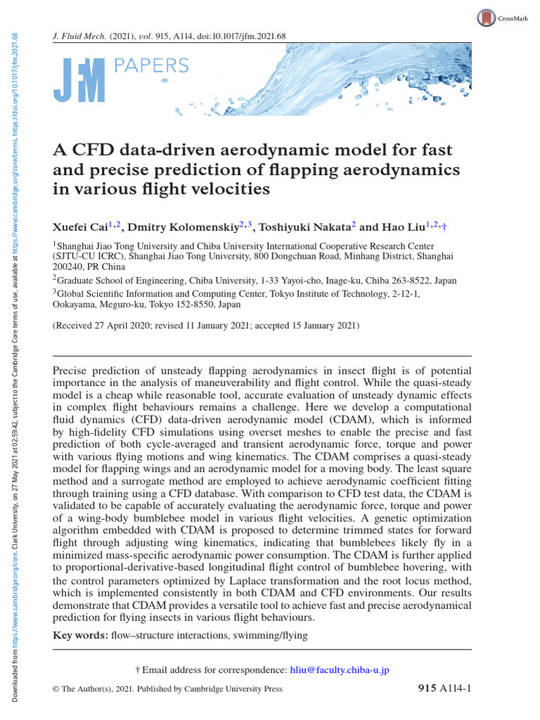 Cai 2021 | PDF | Computational Fluid Dynamics | Aerodynamics