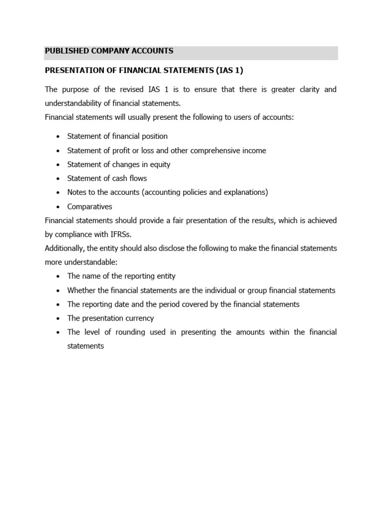 Published Company Accounts | PDF | Income Statement | Expense