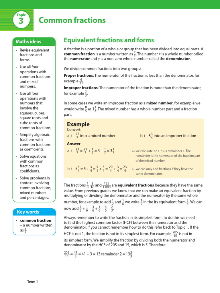 Fractions and Decimals | PDF | Multiplication | Numbers