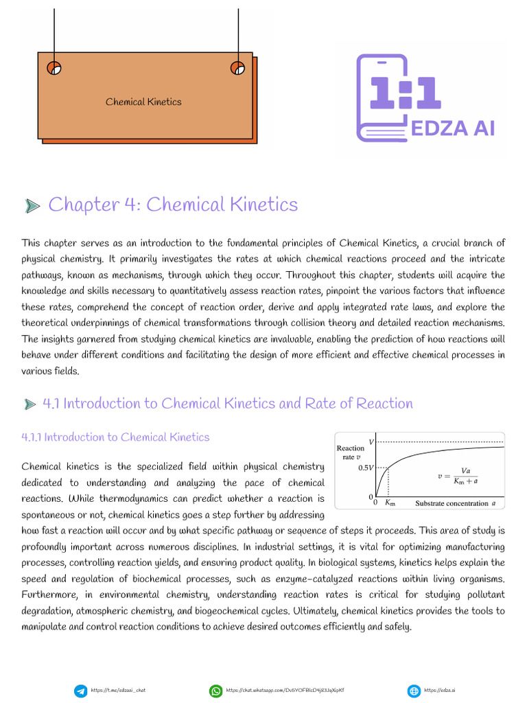 Chemical Kinetics Notes | PDF | Reaction Rate | Catalysis