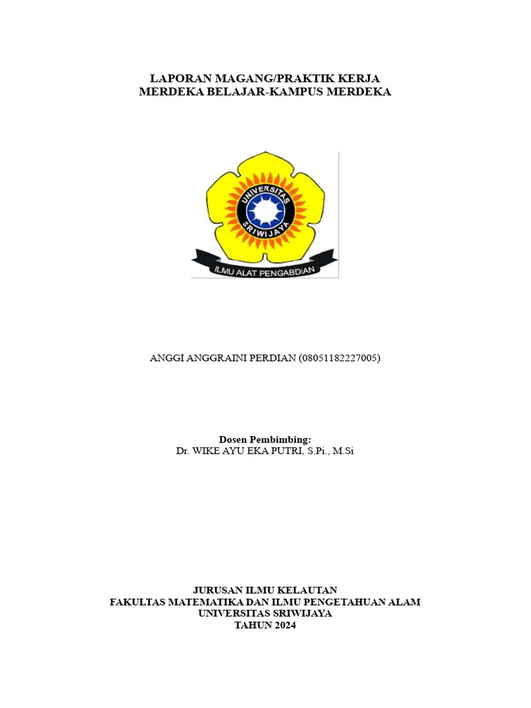 Laporan Magang Jurusan - Anggi Anggraini Perdian | PDF