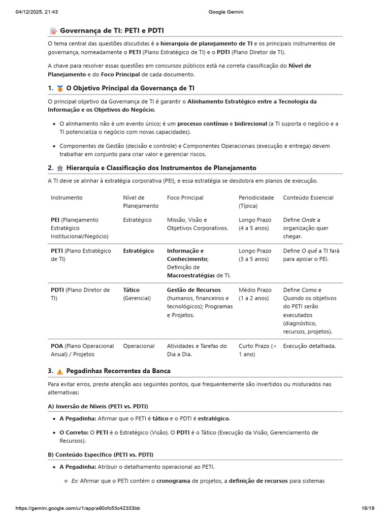 Governança de TI - PETI e PDTI | PDF | Tecnologia da Informação ...