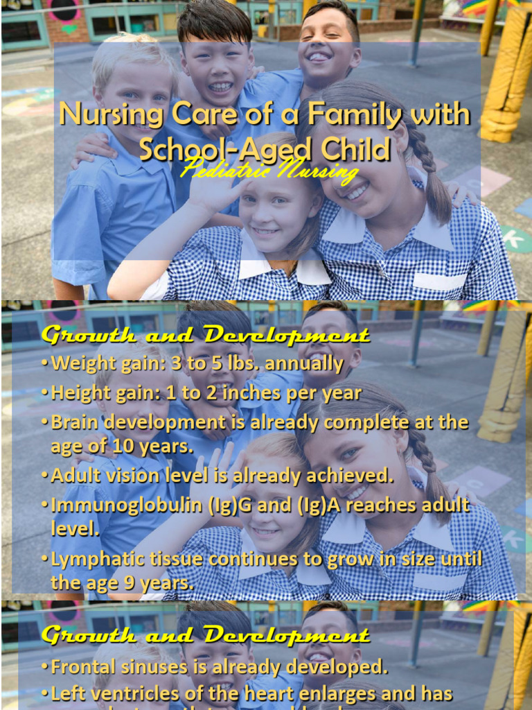 Nursing Care of A Family With School Aged Child | PDF