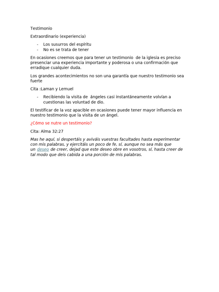 Testimonio | PDF