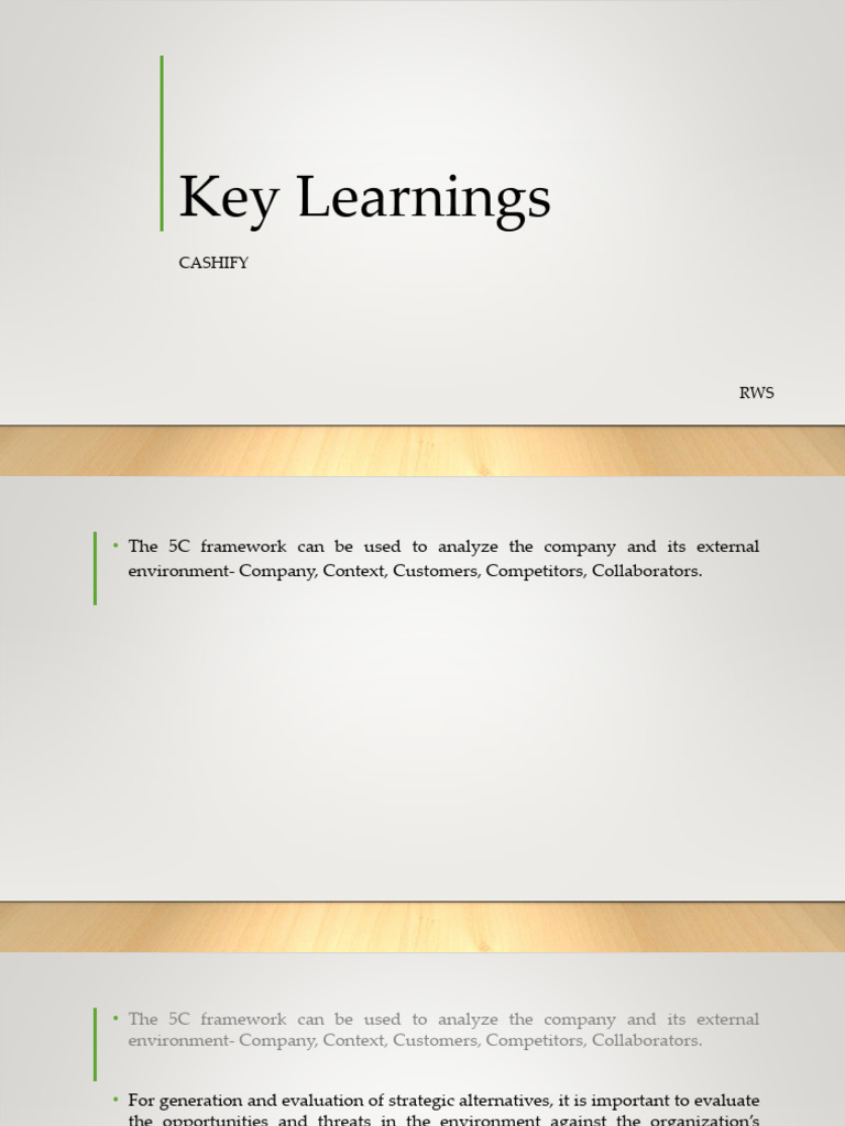 Key Learnings Cashify | PDF